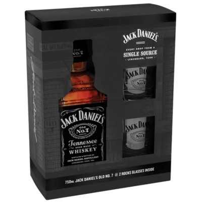 Jack Daniels & 2 Glazen in Giftbox