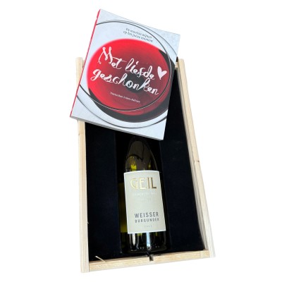 Fles Weissburgunder + Boekje over Wijn